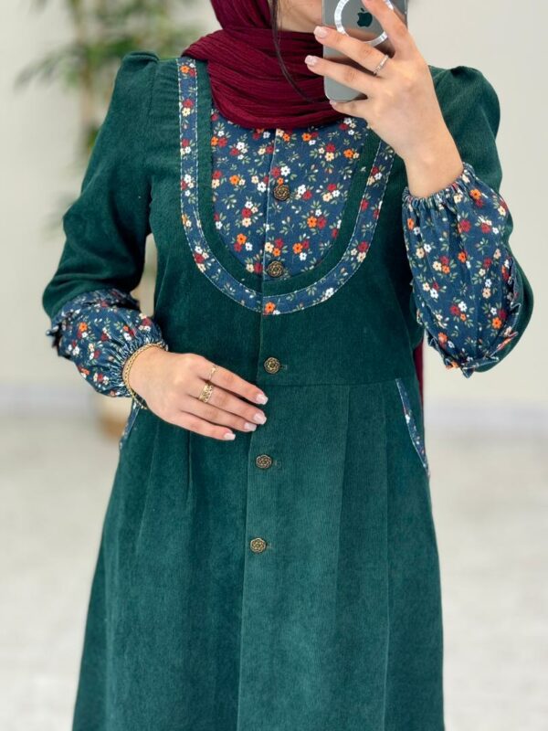 مانتو ملیسا کبریتی سبز لجنی