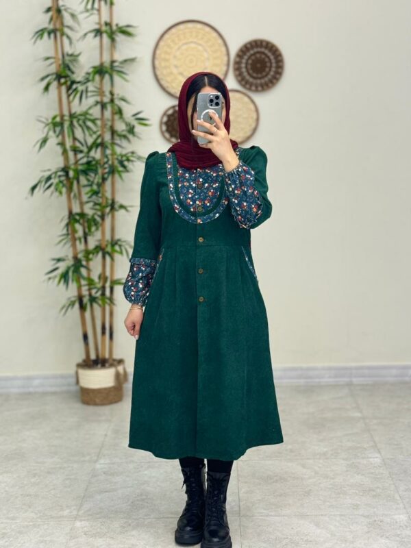 مانتو ملیسا کبریتی سبز لجنی