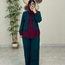 ست سه تیکه دل آوا پاییزه زرشکی کله غازی