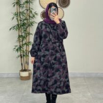 پالتو زمستانی ارتشی طوسی بنفش