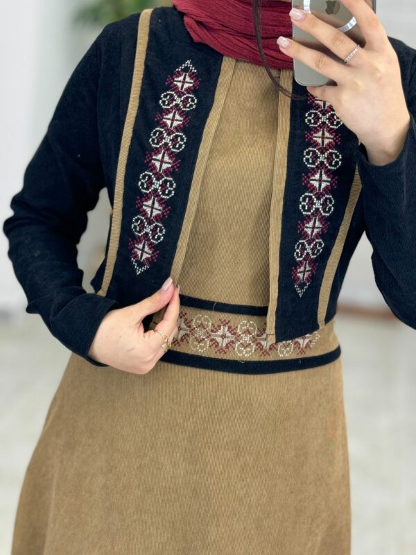 ست دو تیکه آتریسا مشکی نسکافه ای