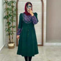 مانتو ملیسا کبریتی کله غازی گل صورتی