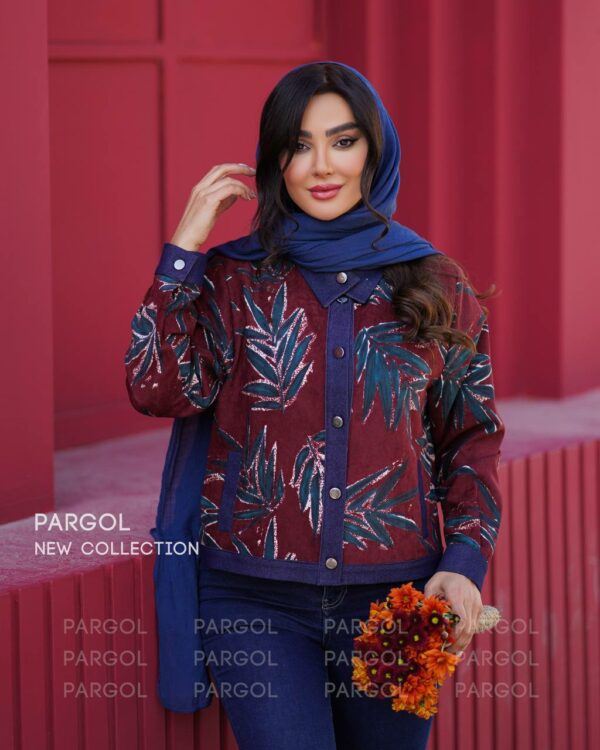کت آنوشا زرشکی برگدار
