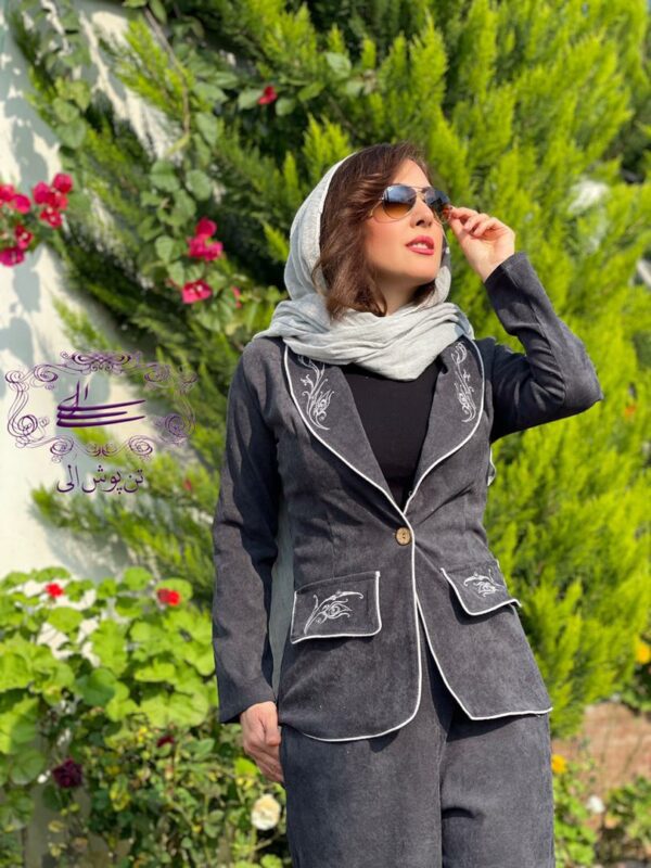 کت شلوار آترین طوسی