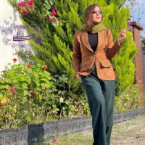 کت شلوار آترین آجری کله غازی