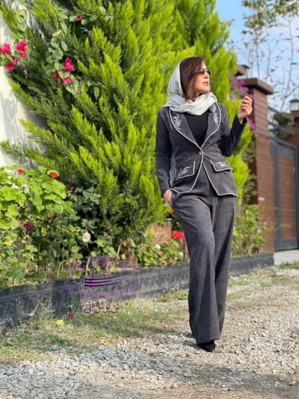 کت شلوار آترین طوسی
