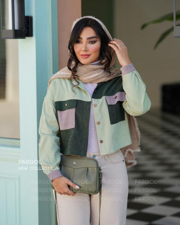 کت تارا کاهویی طوسی سبز