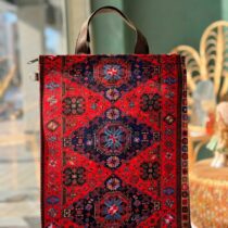 ساک دستی سرو سنتی قرمز سورمه ای