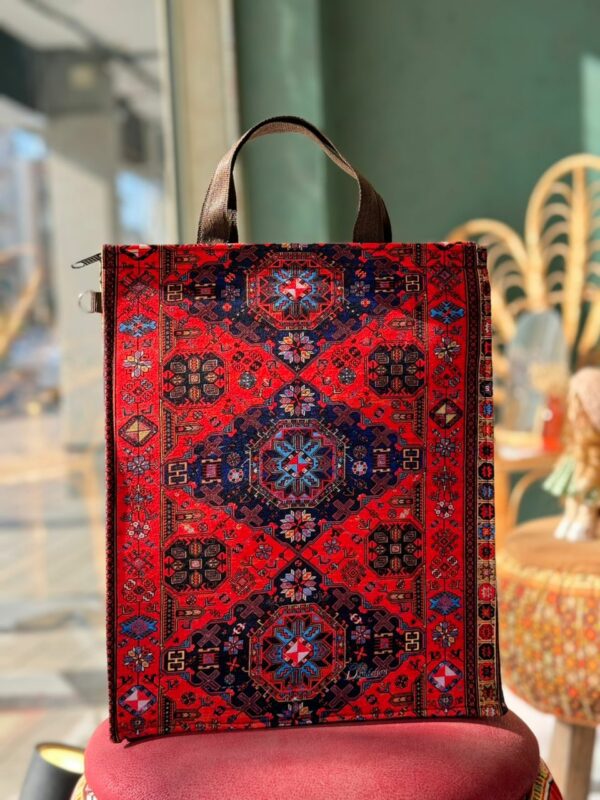 ساک دستی سرو سنتی قرمز سورمه ای