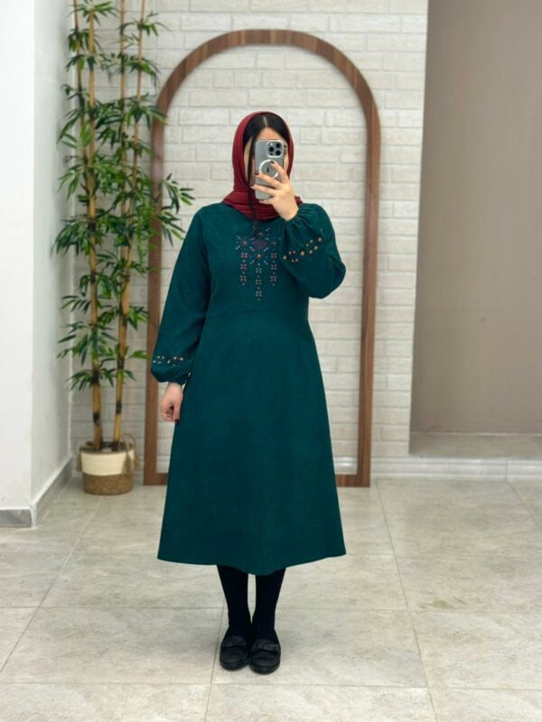 پیراهن جانا کبریتی سبز کله غازی