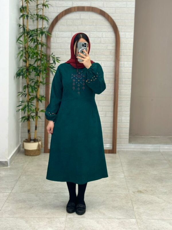 پیراهن جانا کبریتی سبز کله غازی