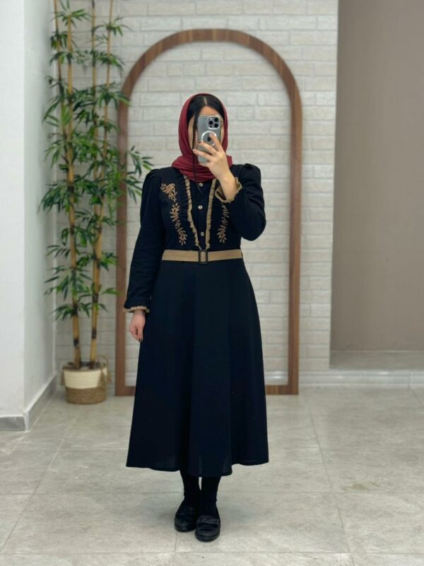 پیراهن پرواز مشکی نسکافه ای
