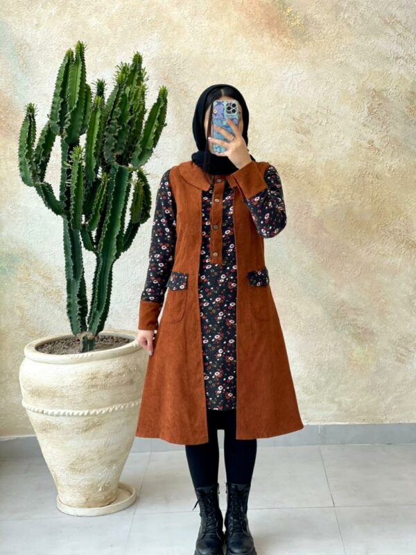 دوتکه دلبر آجری مشکی