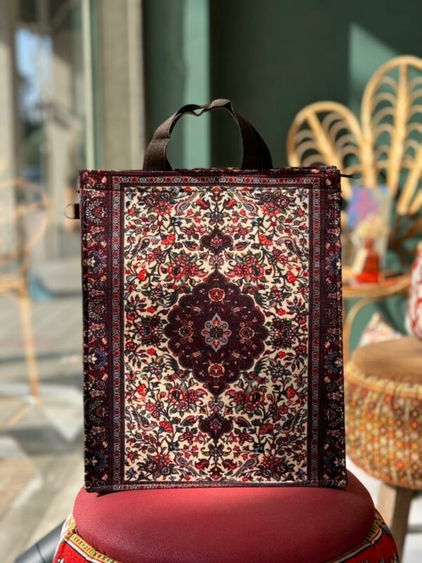 ساک دستی سرو سنتی کرم قهوه ای