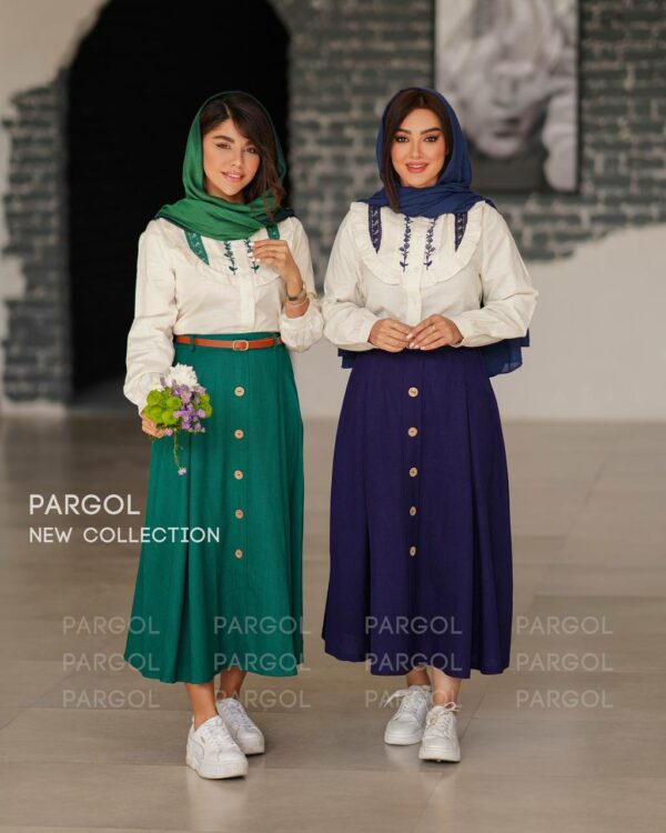 ست شومیز دامن سالیا سبز