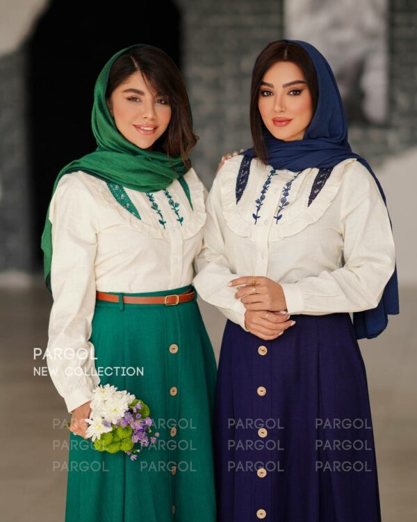 ست شومیز دامن سالیا سبز