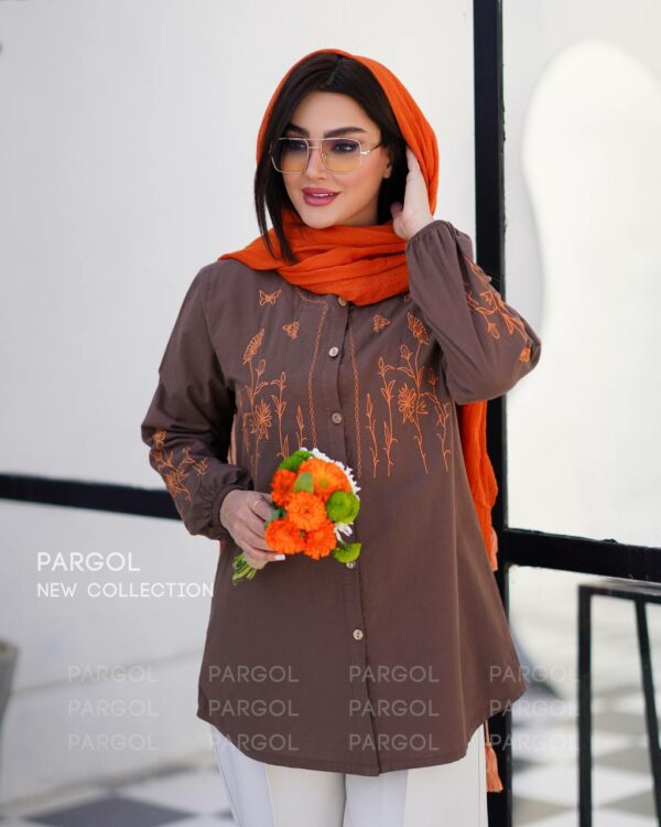 مانتو گلاره قهوه ای