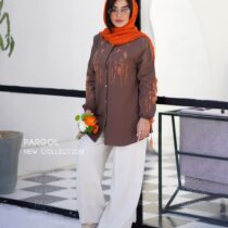مانتو گلاره قهوه ای