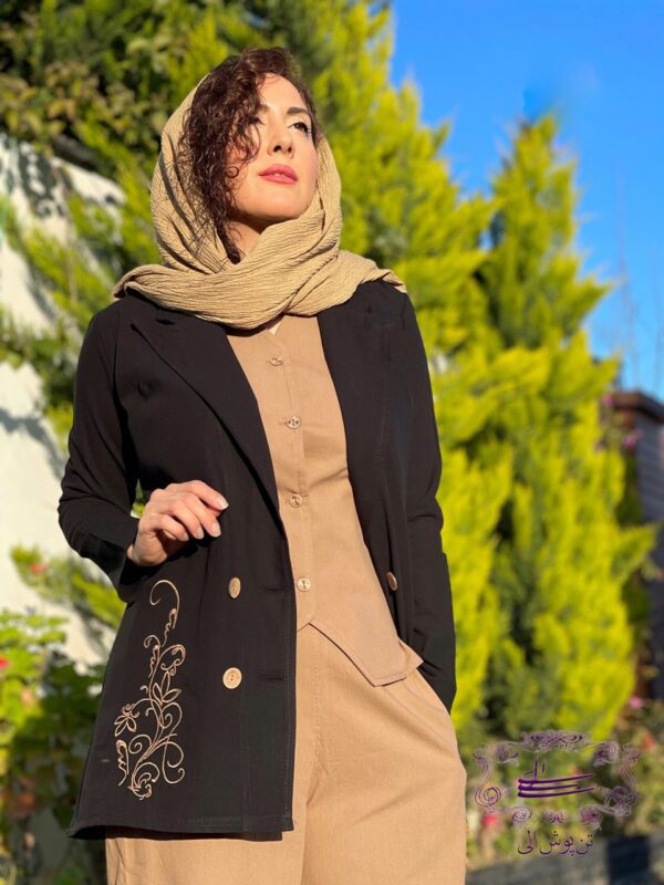 ست سه تیکه لونا مشکی نسکافه ای