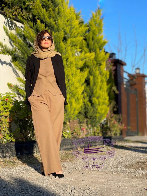ست سه تیکه لونا مشکی نسکافه ای