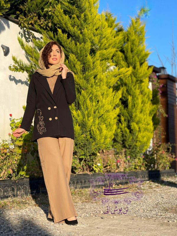 ست سه تیکه لونا مشکی نسکافه ای