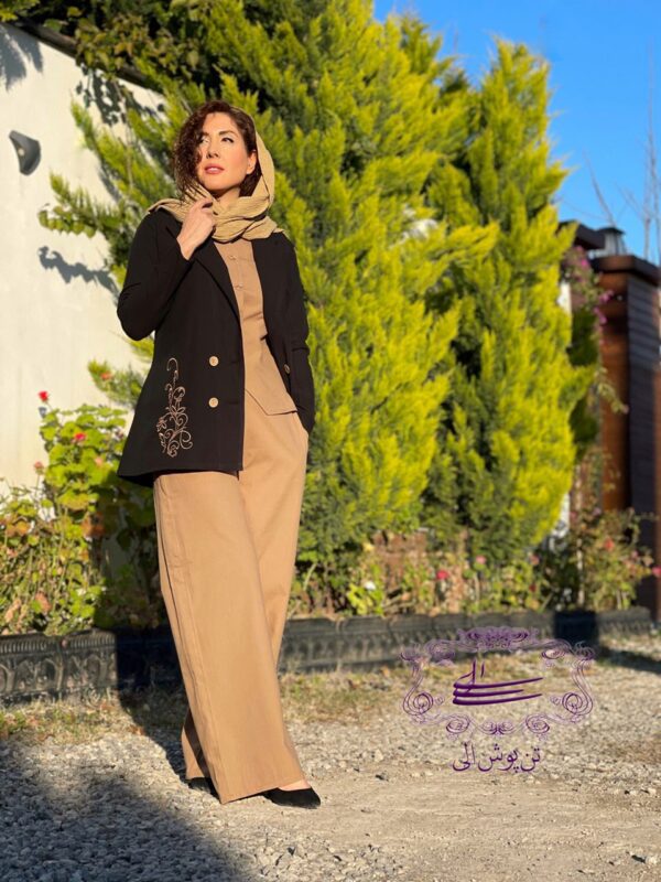 ست سه تیکه لونا مشکی نسکافه ای