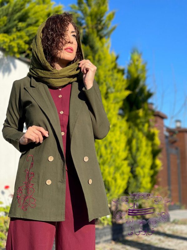 ست سه تیکه لونا یشمی زرشکی