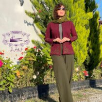کت و شلوار آرشیدا زرشکی یشمی