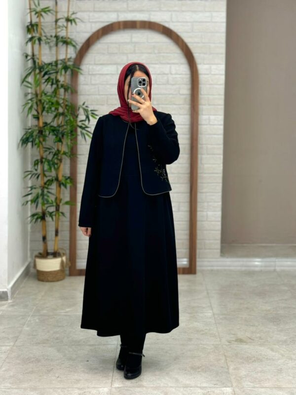 کت سارافون ابریشم مشکی