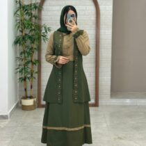 ست گلشید بهاری یشمی نسکافه ای