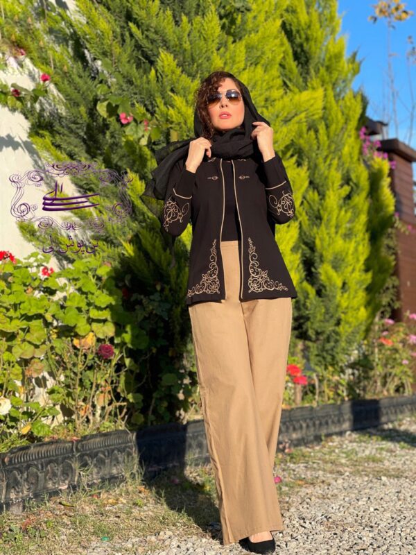 کت و شلوار آرشیدا مشکی نسکافه ای