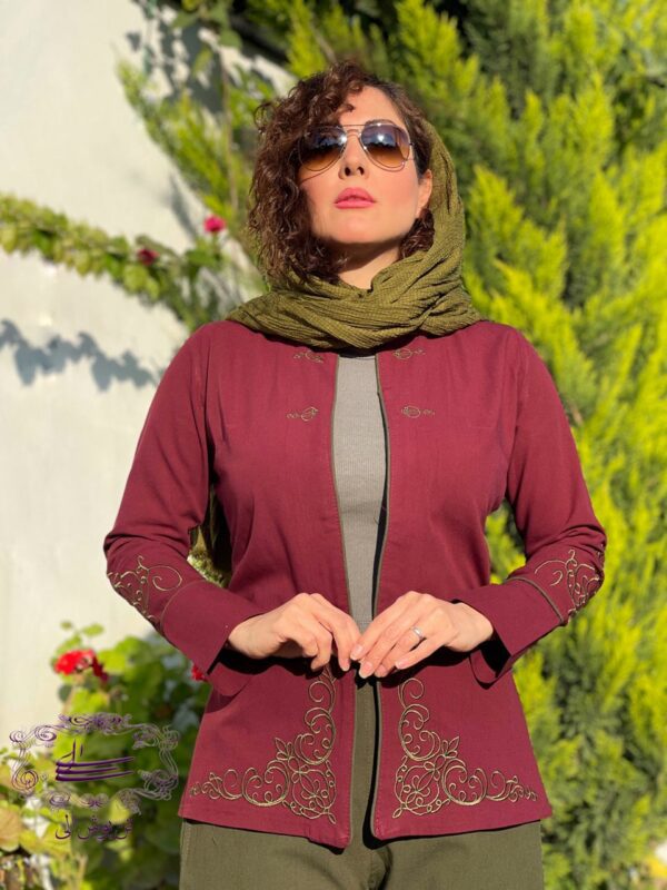 کت و شلوار آرشیدا زرشکی یشمی