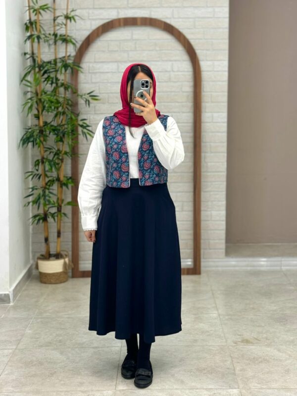 جلیقه دامن صبا سورمه ای
