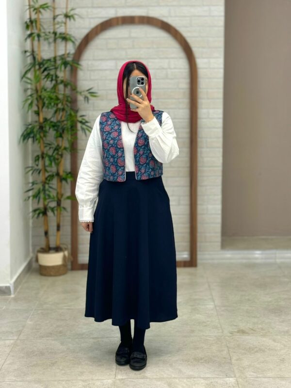 جلیقه دامن صبا سورمه ای