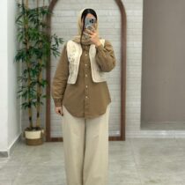 ست سه تیکه سایه کرم نسکافه ای