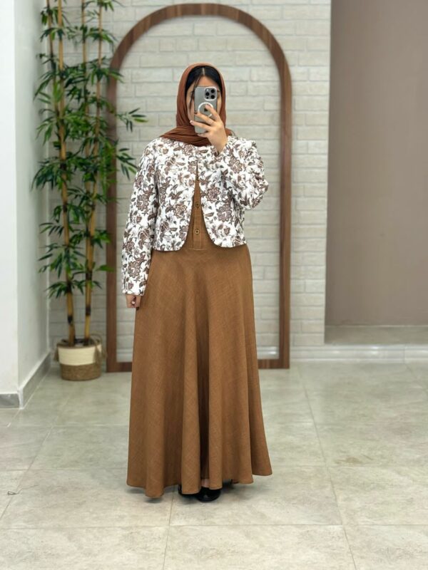 کت و سارافون مینو قهوه ای