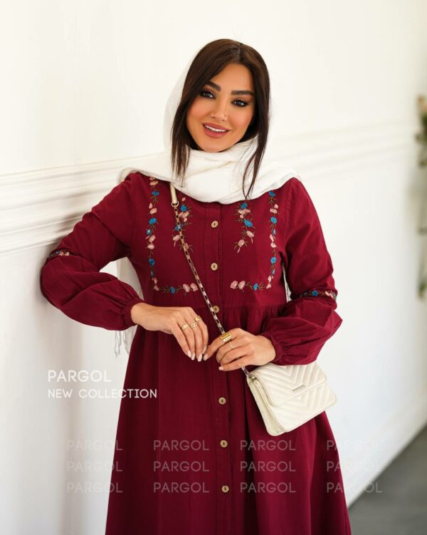 پیراهن شیلا زرشکی
