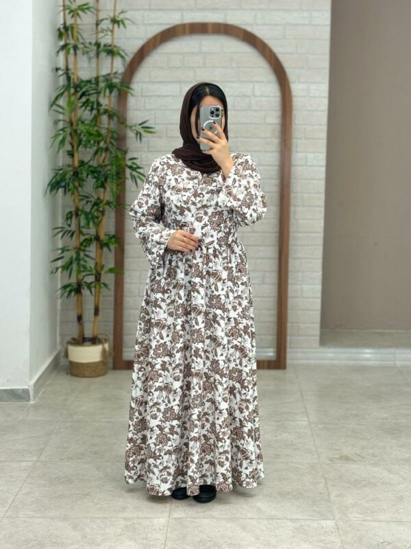 پیراهن گلستان قهوه ای