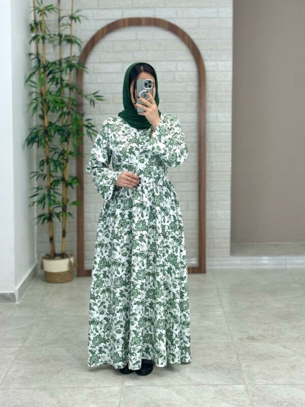 پیراهن گلستان سبز