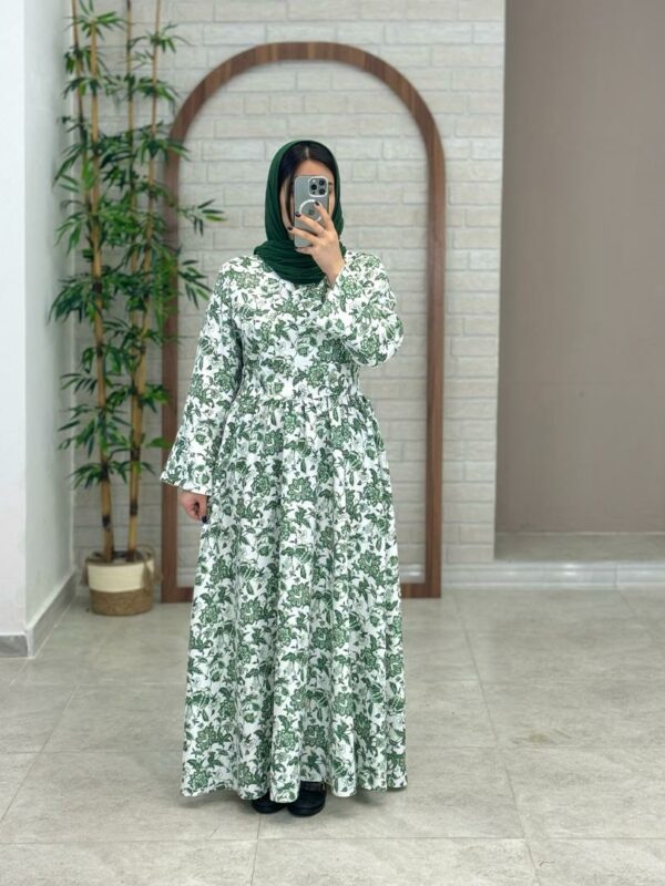 پیراهن گلستان سبز