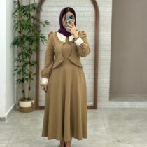 ست کت و سارافون کمند نسکافه ای