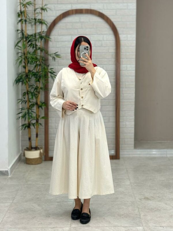 ست سه تیکه رز کرم استخونی