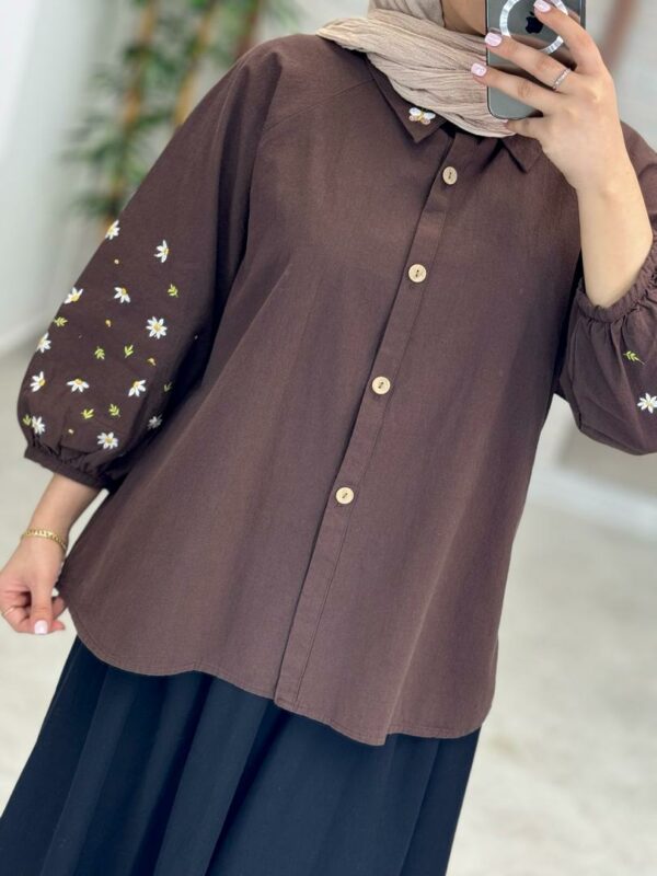 مانتو بابونه قهوه ای