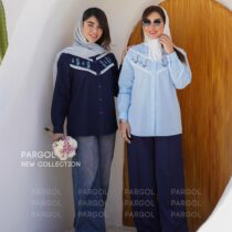 مانتو نشمین آبی روشن
