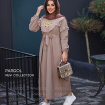 پیراهن آفتابگردون نسکافه ای