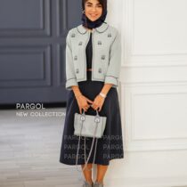 کت و سارافون مهرنیا سورمه ای فیروزه ای