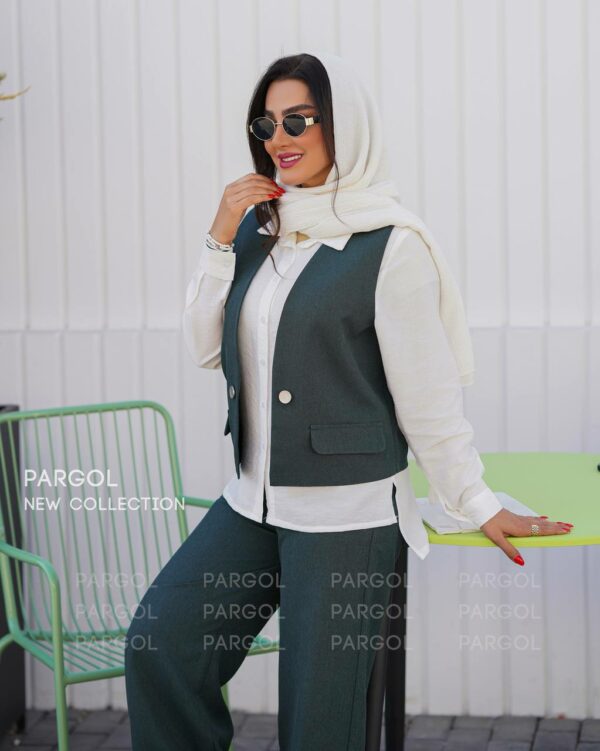 ست سه تیکه پینار سفید سبز
