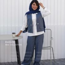 ست سه تیکه پینار سفید آبی