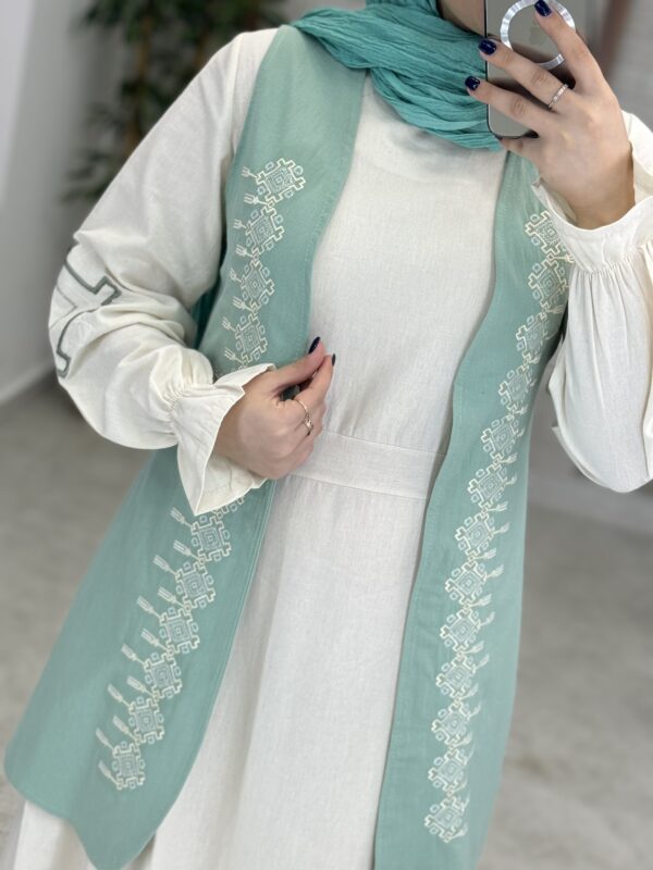 ست دلسا فیروزه ای کرم استخونی