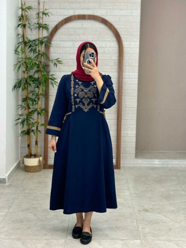 پیراهن آوین سورمه ای